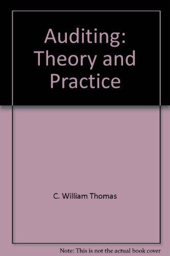 Beispielbild fr Auditing: Theory and practice zum Verkauf von Wonder Book
