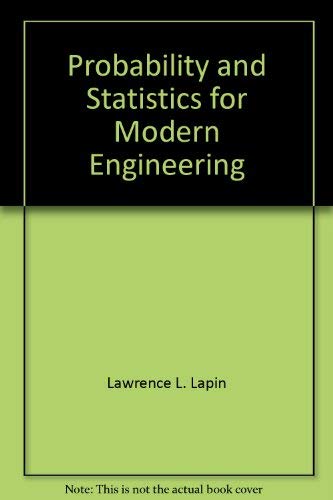 9780534014605: Probability and Statistics for Modern Engineering