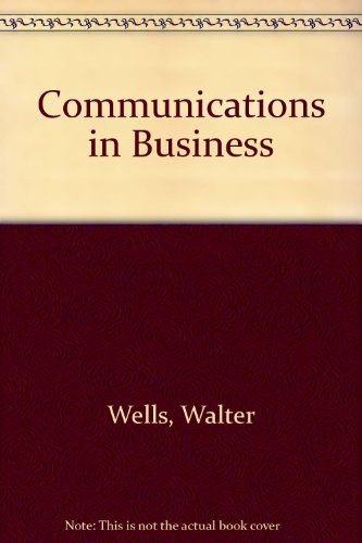 Stock image for COMMUNICATIONS IN BUSINESS for sale by Neil Shillington: Bookdealer/Booksearch