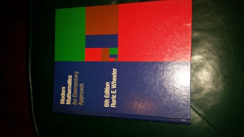 Imagen de archivo de Modern mathematics: An elementary approach (Contemporary undergraduate mathematics series) a la venta por HPB-Red