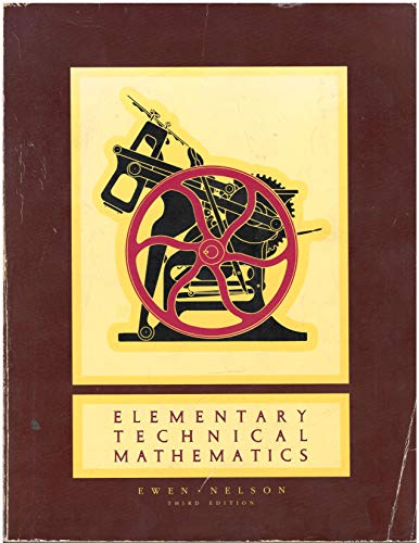 Imagen de archivo de Elementary Technical Mathematics a la venta por Voyageur Book Shop