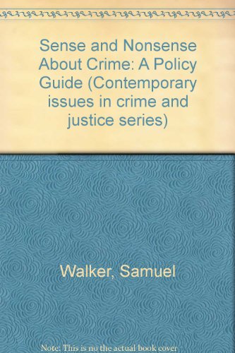 Stock image for Sense and Nonsense about Crime for sale by Table of Contents