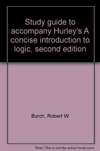 Imagen de archivo de Study guide to accompany Hurley's A concise introduction to logic, second edition a la venta por Books From California