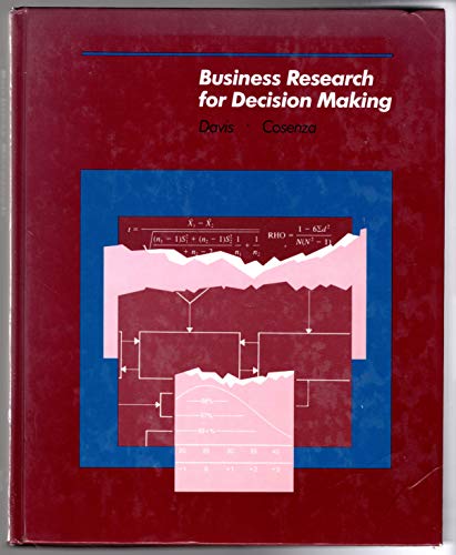 9780534041076: Business Research for Decision Making