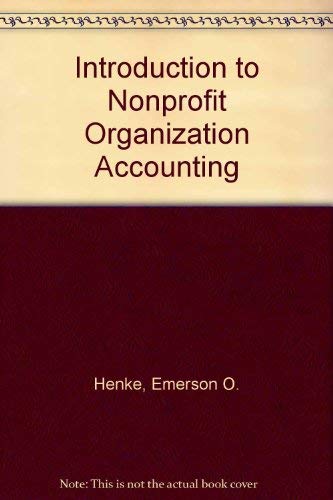 Stock image for Introduction to Nonprofit Organization Accounting for sale by Ergodebooks