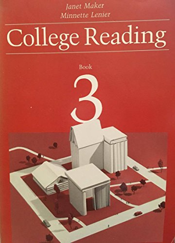 Stock image for College Reading, Book 3 for sale by HPB-Red