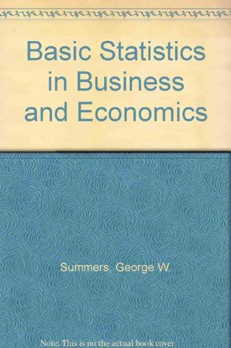 Imagen de archivo de Basic Statistics in Business and Economics a la venta por HPB-Red