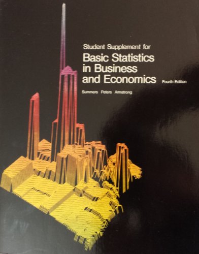 Stock image for Student Supplement for Basic Statistics in Business and Economics for sale by Wonder Book