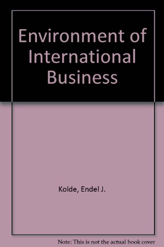 Beispielbild fr Environment of International Business zum Verkauf von Better World Books