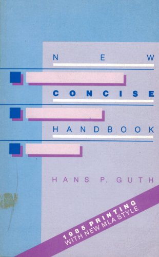 Imagen de archivo de New Concise Handbook a la venta por Wonder Book