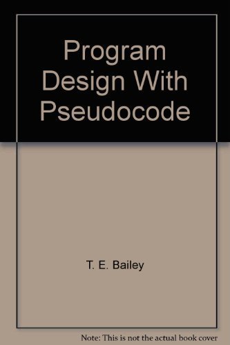 9780534055745: Program design with pseudocode [Taschenbuch] by