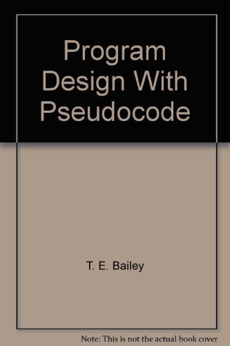 9780534055745: Program design with pseudocode