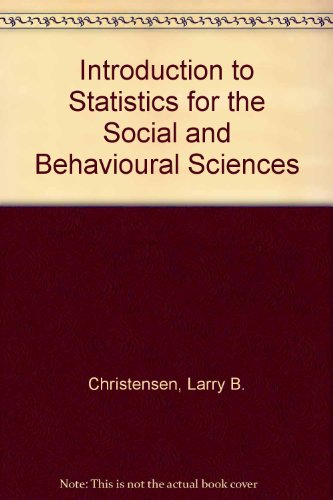 Stock image for Introduction to statistics for the social and behavioral sciences for sale by HPB-Red