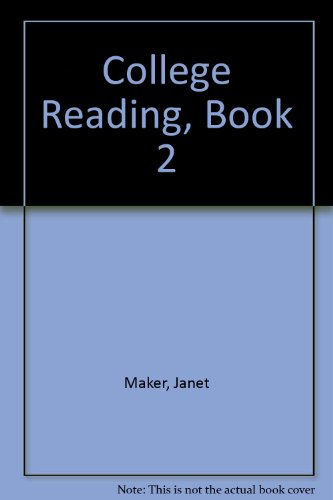 Imagen de archivo de College Reading, Book 2 a la venta por Ergodebooks