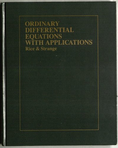 Stock image for ORDINARY DIFFERENTIAL EQUATIONS WITH APPLICATIONS for sale by WONDERFUL BOOKS BY MAIL