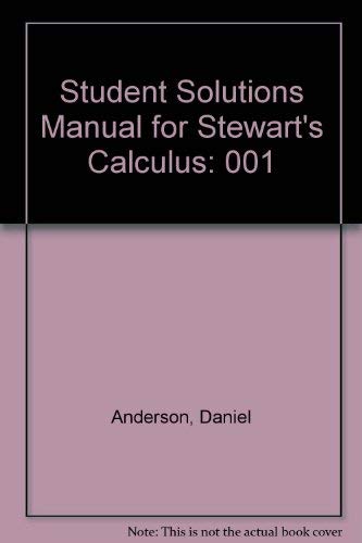 Student Solutions Manual for Stewart's Calculus (9780534066918) by Daniel Anderson; Daniel Drucker