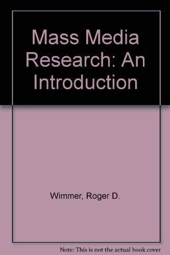 Stock image for Mass Media Research: An Introduction for sale by NEPO UG