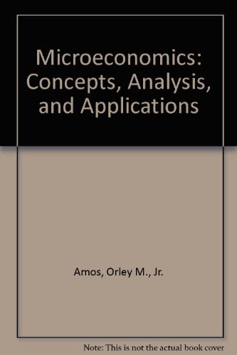 9780534069513: Microeconomics: Concepts, Analysis, and Applications