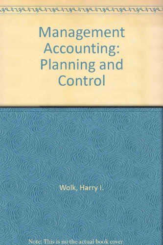 Beispielbild fr Management Accounting: Planning and Control zum Verkauf von Anybook.com