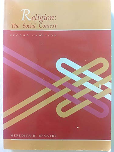Imagen de archivo de Religion: The Social Context a la venta por WeBuyBooks