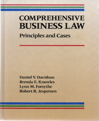 Stock image for Comprehensive Business Law: Principles and Cases for sale by HPB-Red