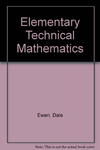 Stock image for Elementary Technical Mathematics for sale by ThriftBooks-Atlanta