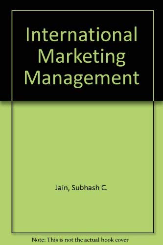 9780534078249: International Marketing Management