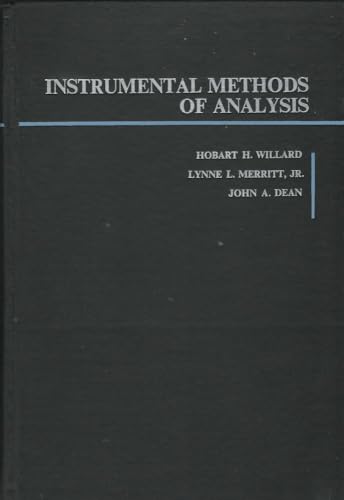 Stock image for Instrumental Methods of Analysis for sale by Hippo Books