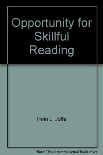 9780534085209: Opportunity for Skillful Reading