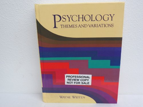 Beispielbild fr Psychology : Themes and Variations zum Verkauf von Better World Books