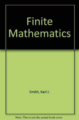 Beispielbild fr Finite mathematics (The Smith business series) zum Verkauf von Wonder Book