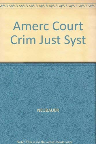 America #39 s courts the criminal justice system Neubauer David W