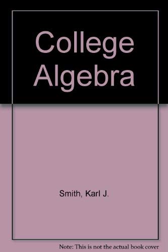 9780534095048: College Algebra