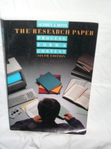 Beispielbild fr The research paper: Process, form, and content zum Verkauf von Wonder Book