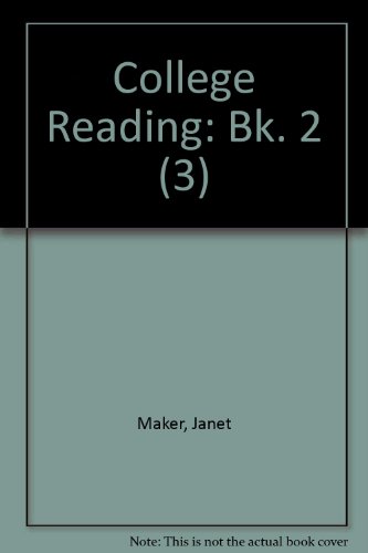 Stock image for College Reading: Bk. 2 (3) for sale by The Book Cellar, LLC