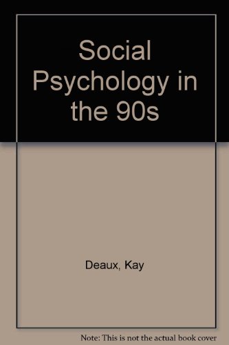 9780534104016: Instructors' Manual (Social Psychology in the 90's)