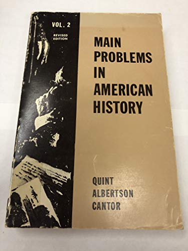 Stock image for Main Problems in American History for sale by HPB-Red