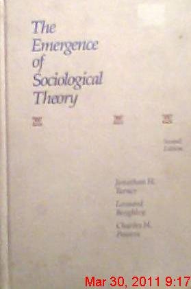 Stock image for Emergence of Sociological Theory (Sociology) for sale by HPB-Red