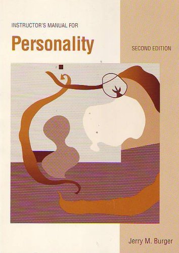 Imagen de archivo de Personality: Instructiors Manual a la venta por Solr Books