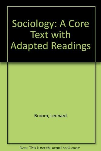 Beispielbild fr Sociology: A Core Text with Adapted Readings zum Verkauf von Cambridge Rare Books