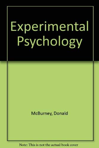 Experimental Psychology (9780534120849) by McBurney, Donald