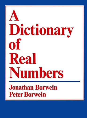 Beispielbild fr A Dictionary of Real Numbers zum Verkauf von BooksRun