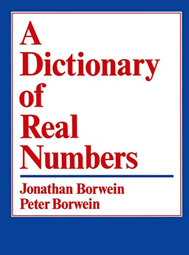 Imagen de archivo de A Dictionary of Real Numbers a la venta por Hourglass Books