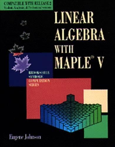 Immagine dell'editore per Linear Algebra with MAPLE V (Brooks/Cole Symbolic Computation Series) venduto da medimops