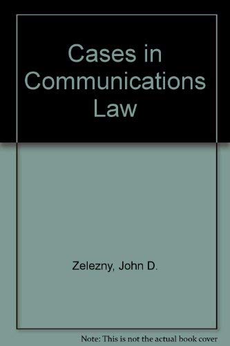 Imagen de archivo de Communications Law: Liberties, Restraints, and the Modern Media a la venta por ThriftBooks-Atlanta