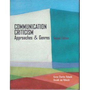 Stock image for Communication Criticism : Approaches and Genres for sale by Better World Books