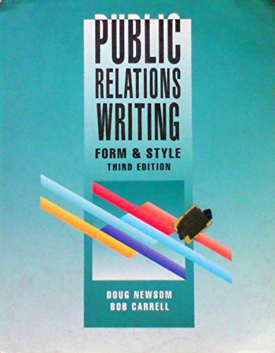 Stock image for Public Relations Writing : Form and Style for sale by Better World Books