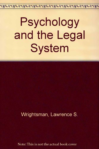 9780534146344: Psychology and the Legal System