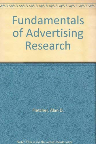 Stock image for Fundamentals of Advertising Research for sale by Irish Booksellers