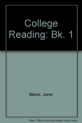 Stock image for College Reading for sale by Better World Books